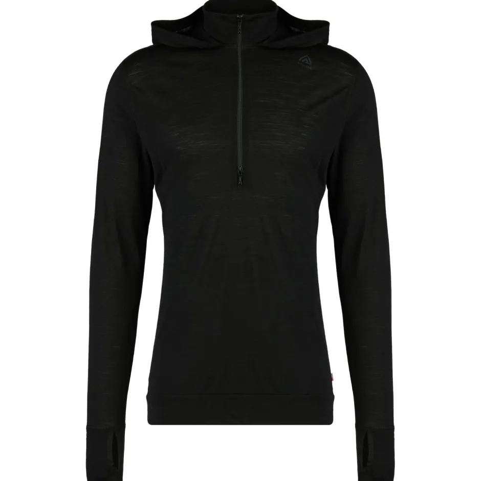 Aclima Trekkingbekleidung|Wanderbekleidung-- LightWool Hoodie - Merinopullover Jet Black