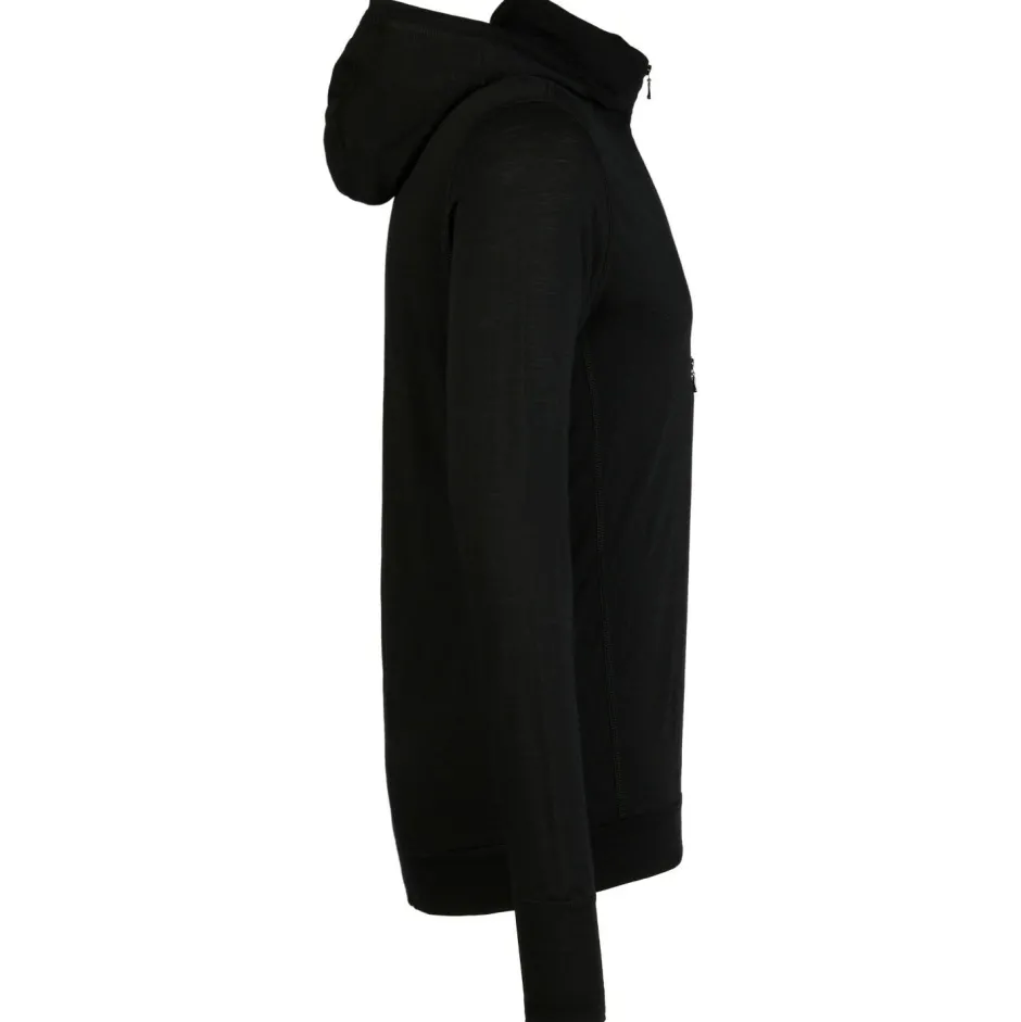Aclima Trekkingbekleidung|Wanderbekleidung-- LightWool Hoodie - Merinopullover Jet Black