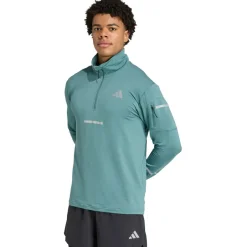 adidas Laufbekleidung|Shirts, Hemden & Longsleeves-- adi365 Running Climawarm+ Half Zip - Laufshirt Black