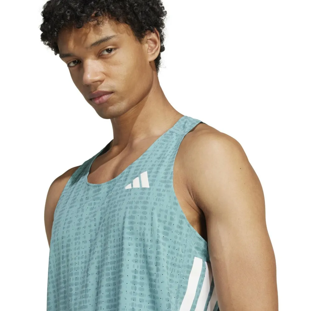 adidas - Adizero Running Singlet - Laufshirt Powder Teal / Preloved Teal Sale