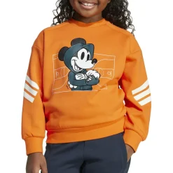 adidas - Kid's Disney Mickey Mouse Sweatshirt - Pullover Semi Impact Orange / Off White Best