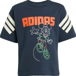 adidas - Kid's Disney Mickey Mouse T-Shirt Set - T-Shirt Aurora Ink / Off White / Impact Orange Discount