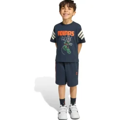 adidas - Kid's Disney Mickey Mouse T-Shirt Set - T-Shirt Aurora Ink / Off White / Impact Orange Discount
