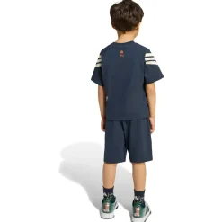adidas - Kid's Disney Mickey Mouse T-Shirt Set - T-Shirt Aurora Ink / Off White / Impact Orange Discount