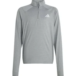 adidas - Kid's Goto PZ 1/4 Zip Longsleeve Tee - Longsleeve Grey Three / Grey One / Reflective Silver Online