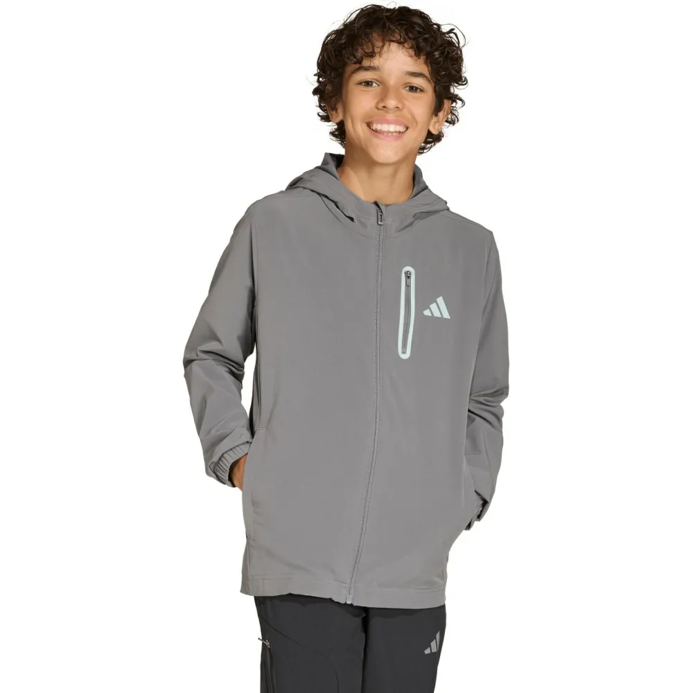 - Kid's Hooded Tech Woven Jacke - Sweat- & Trainingsjacke < adidas