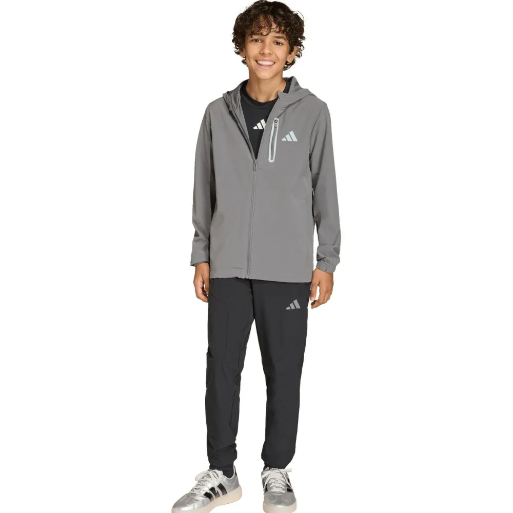 - Kid's Hooded Tech Woven Jacke - Sweat- & Trainingsjacke < adidas
