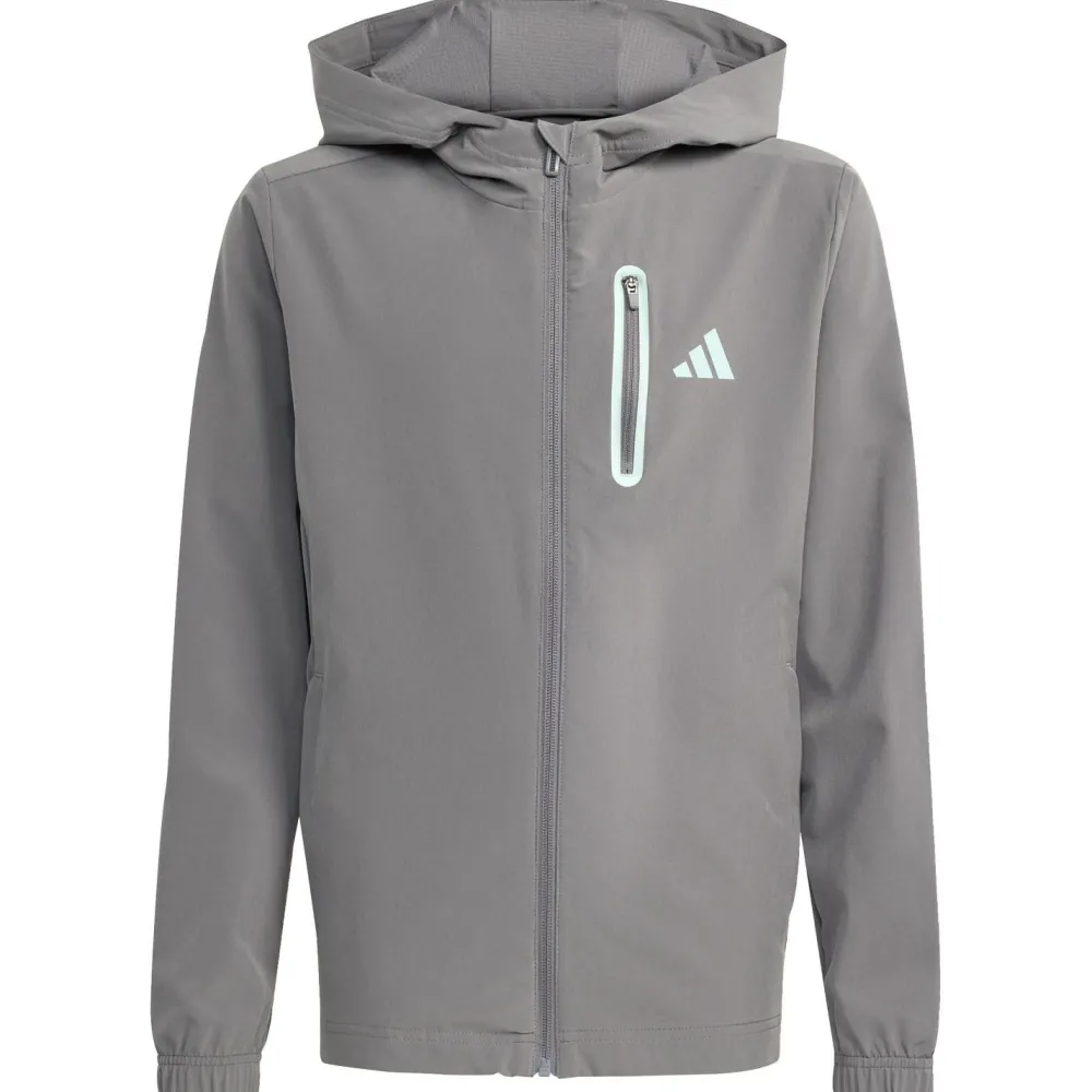 - Kid's Hooded Tech Woven Jacke - Sweat- & Trainingsjacke < adidas