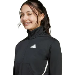 adidas - Kid's Train Essentials Game & Go Full Zip Crew - Pullover Black / White