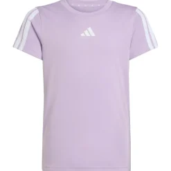 adidas Fitnessbekleidung|Laufbekleidung-- Kid's Train Essentials 3-Stripes T-Shirt - Funktionsshirt Powder Plum / White