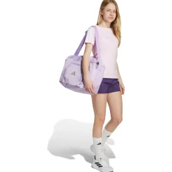 adidas Fitnessbekleidung|Laufbekleidung-- Kid's Train Essentials 3-Stripes T-Shirt - Funktionsshirt Powder Plum / White