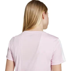 adidas Fitnessbekleidung|Laufbekleidung-- Kid's Train Essentials 3-Stripes T-Shirt - Funktionsshirt Powder Plum / White