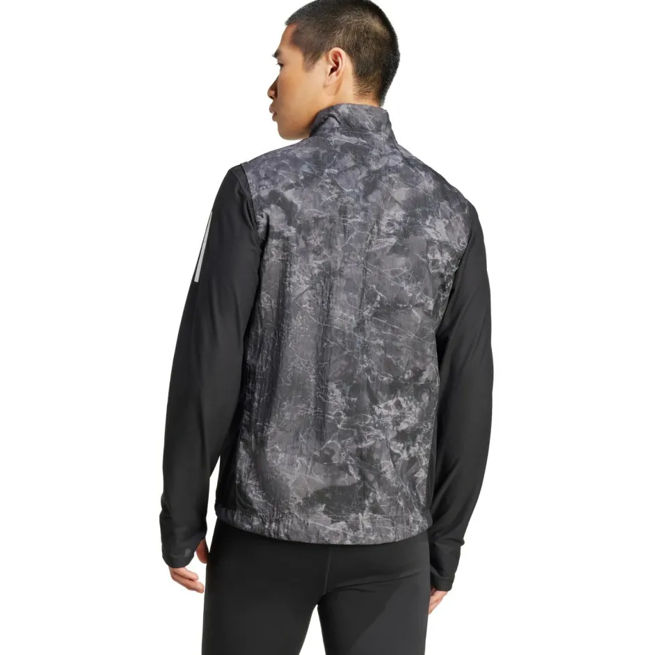 adidas Laufbekleidung|Westen-- Own The Run Spray Dye Vest - Laufweste Grey Four / Black