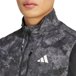 adidas Laufbekleidung|Westen-- Own The Run Spray Dye Vest - Laufweste Grey Four / Black