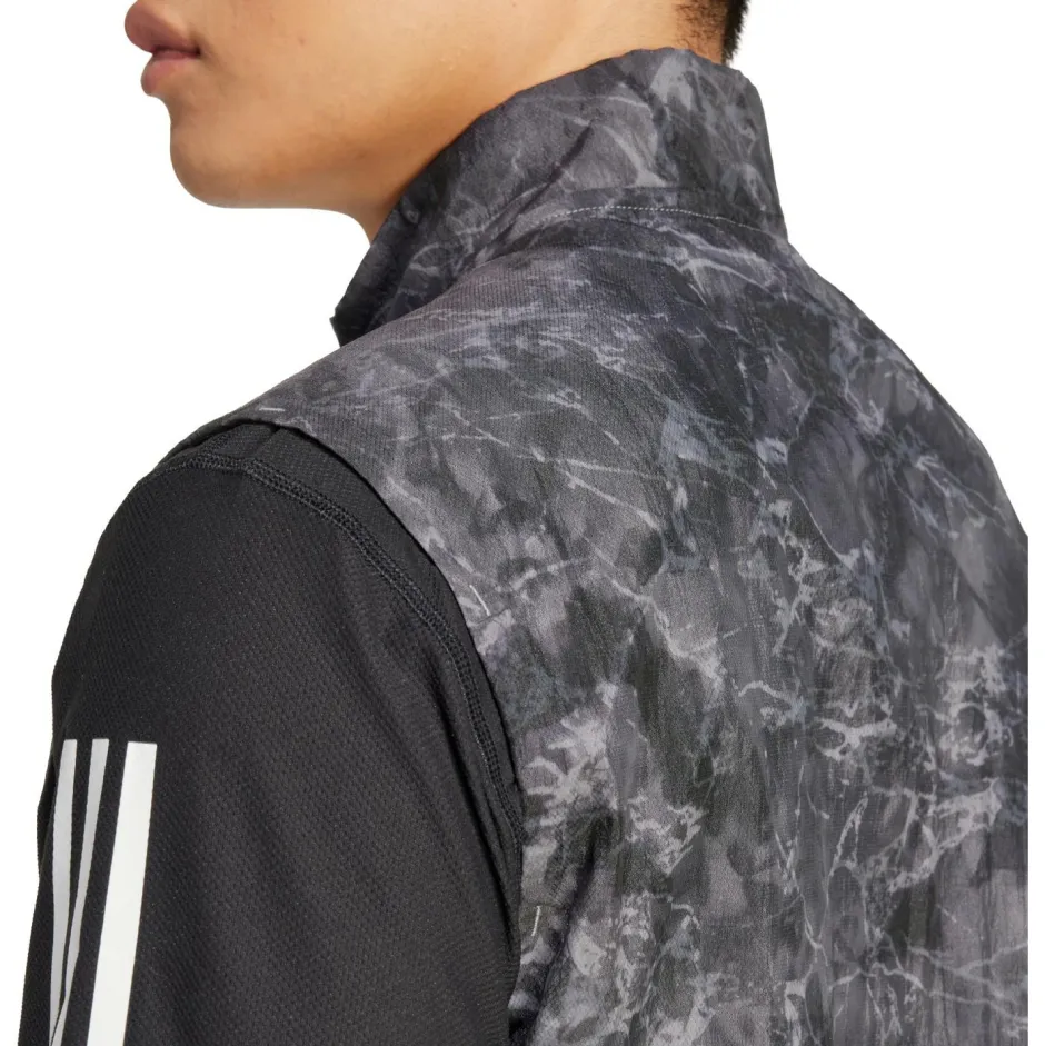 adidas Laufbekleidung|Westen-- Own The Run Spray Dye Vest - Laufweste Grey Four / Black