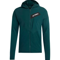 adidas Terrex Wanderbekleidung|Jacken-- Terrex Techrock CW+ Wind Hooded Fleece - Fleecejacke Aurora Ivy