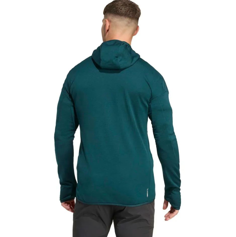 adidas Terrex Wanderbekleidung|Jacken-- Terrex Techrock CW+ Wind Hooded Fleece - Fleecejacke Aurora Ivy
