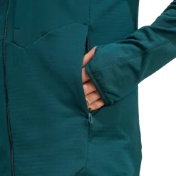 adidas Terrex Wanderbekleidung|Jacken-- Terrex Techrock CW+ Wind Hooded Fleece - Fleecejacke Aurora Ivy