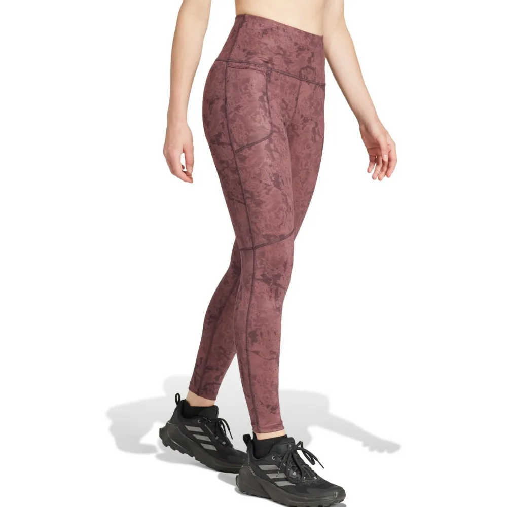 adidas Terrex - Women's Terrex Multi All Over Printed Tights - Lauftights Quiet Crimson Sale