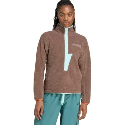 adidas Terrex - Women's Terrex Xploric High Pile Fleece - Fleecepullover Earth Strata / Semi Flash Aqua Outlet