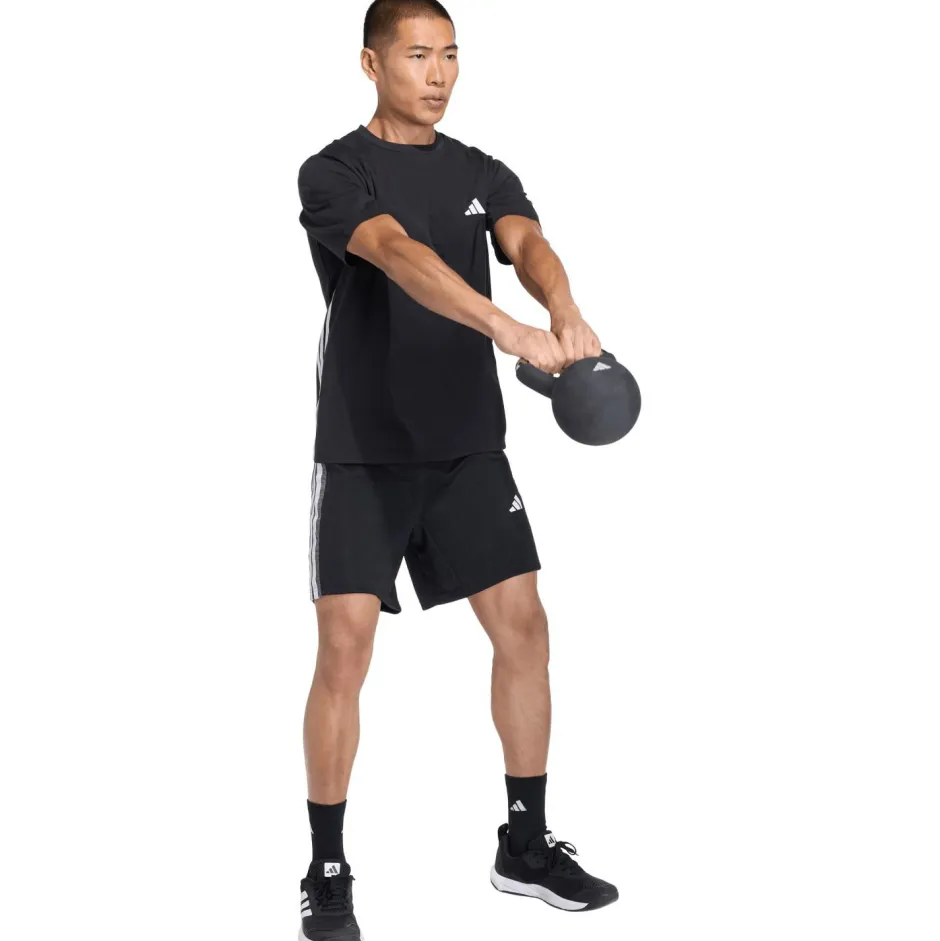 adidas Laufbekleidung|Hosen-- WE Allset 3-Stripes Shorts - Shorts Black / White