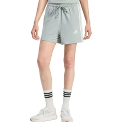 adidas Alltagsbekleidung|Hosen-- Women's Essentials 3-Stripes Cotton Shorts - Shorts Wonder Sage / White