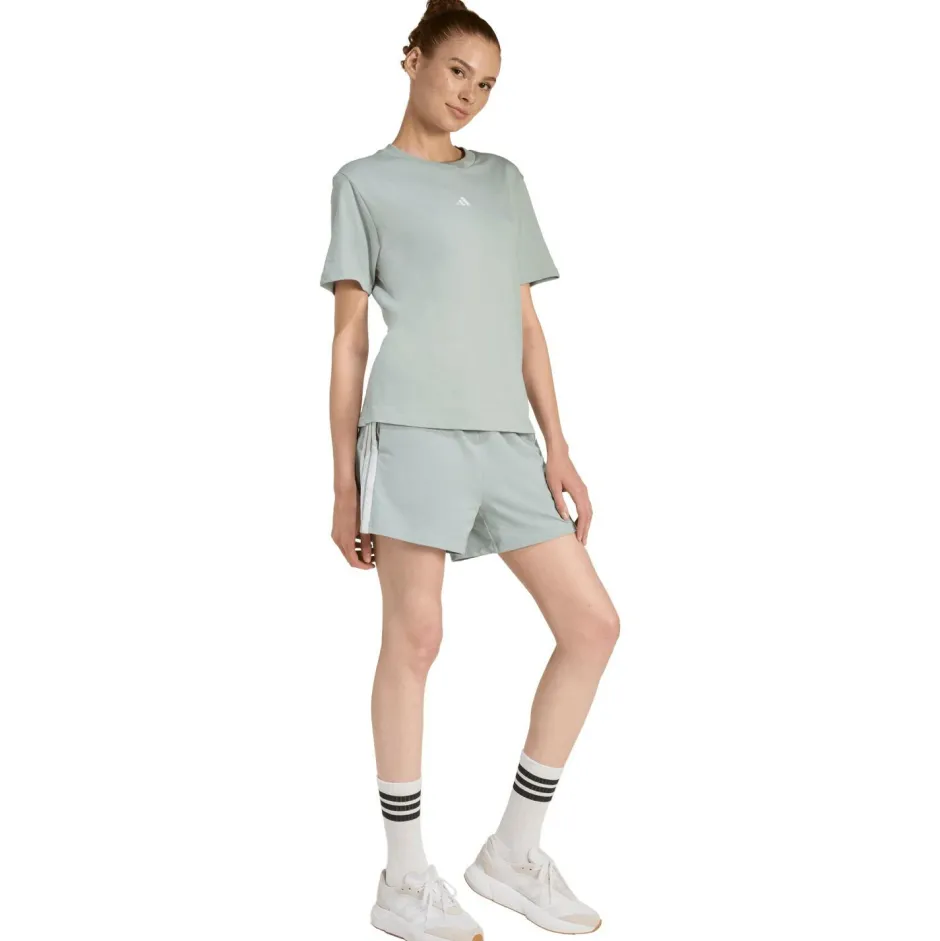 adidas Alltagsbekleidung|Hosen-- Women's Essentials 3-Stripes Cotton Shorts - Shorts Wonder Sage / White