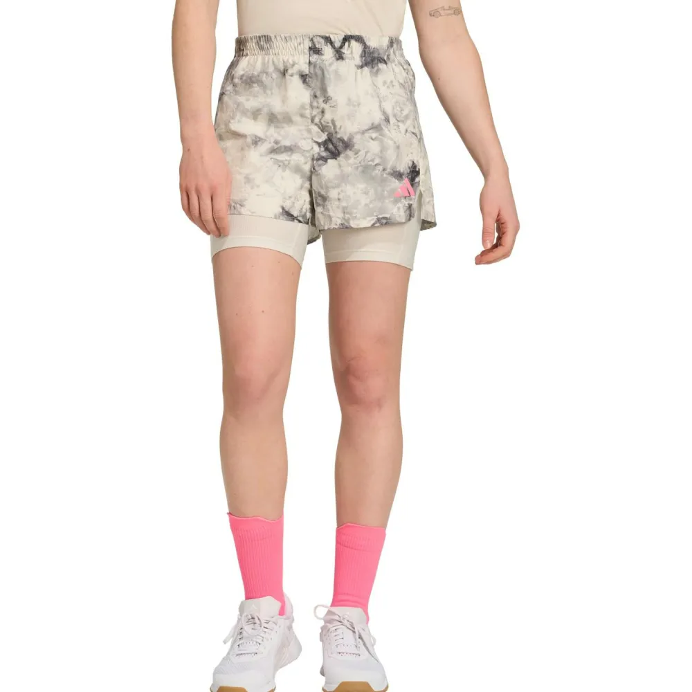 - Woen' Own The Run pray Dye 2in1 hort - aufhort < adidas New