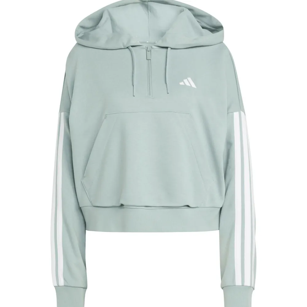 adidas - Women's 3-Stipes French Terry QZ Hoodie - Sweat- & Trainingsjacke Wonder Sage / White
