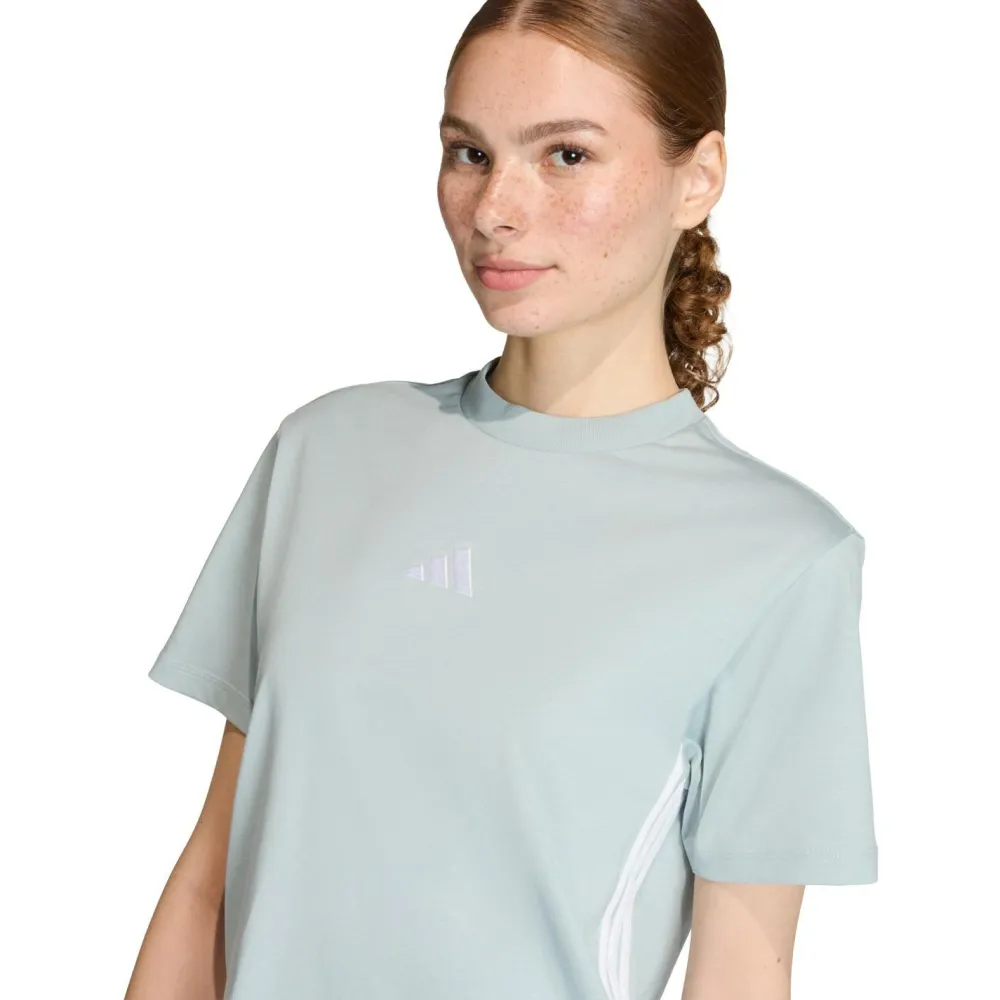 adidas - Women's 3-Stripes SJ Tee - T-Shirt Wonder Sage / White Online