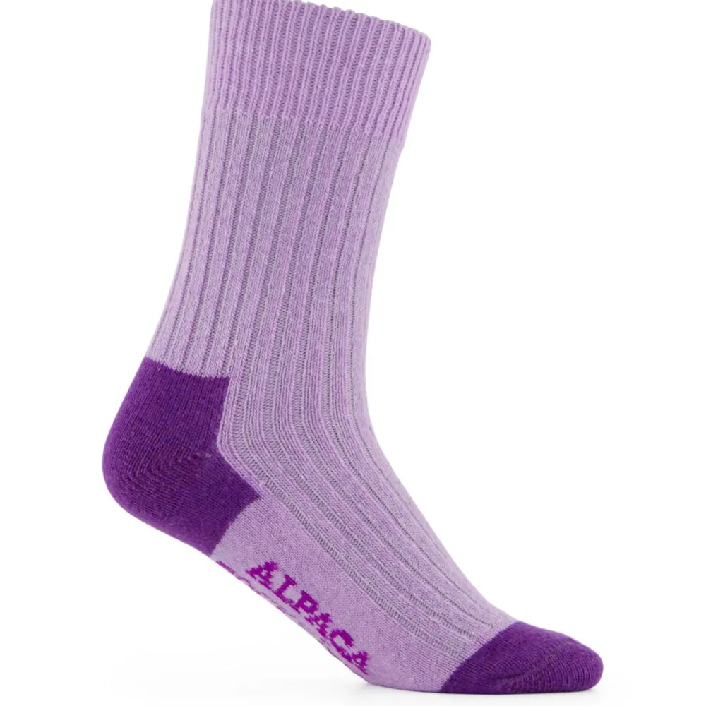 - Merino Cashmere Ribbed Crew - Multifunktionssocken < Alpacasocks&Co New