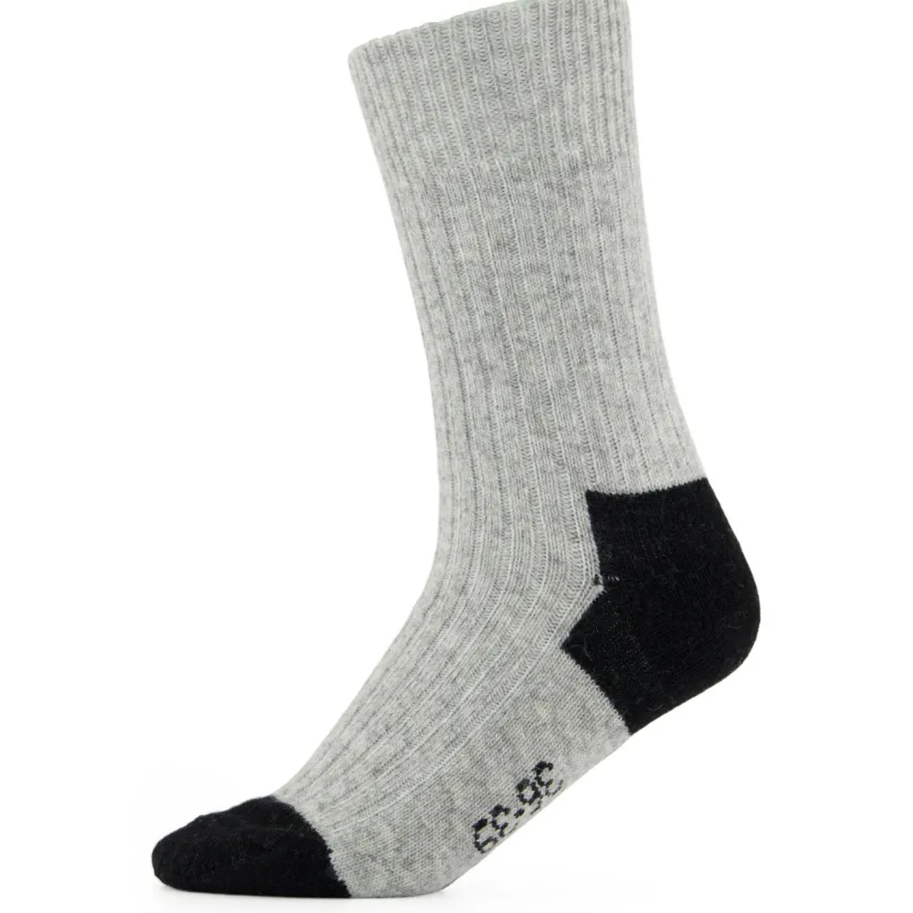 - Merino Cashmere Ribbed Crew - Multifunktionssocken < Alpacasocks&Co New