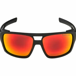Alpina Hochtourenbekleidung|Brillen-- Skywalsh CM+ Ceramic Mirror Cat 4 - Gletscherbrille Black Matt / Red Mirror