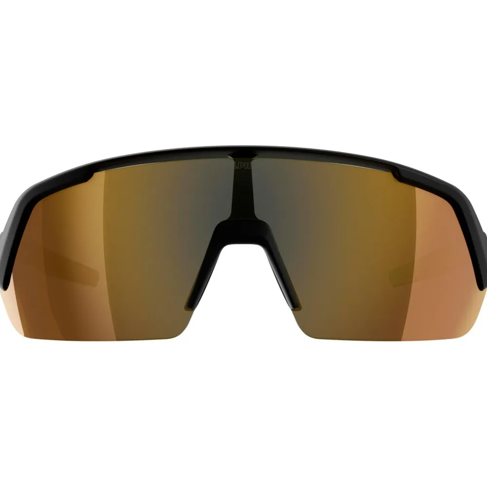 Alpina - Turbo HR Mirror S3 - Fahrradbrille Black Matt / Gold Mirror
