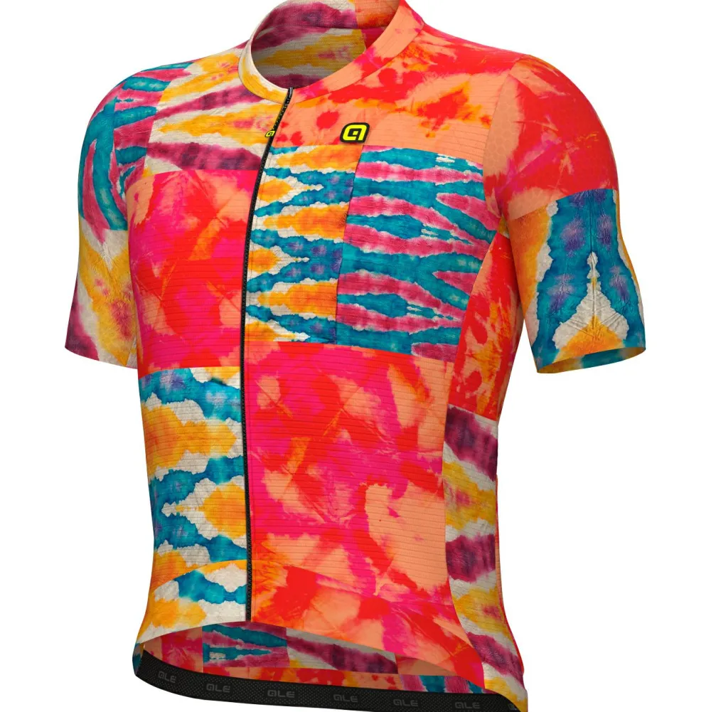 Alu00e9 Alé - PR-E Clorofilla S/S Jersey - Radtrikot Orange Combo Clearance