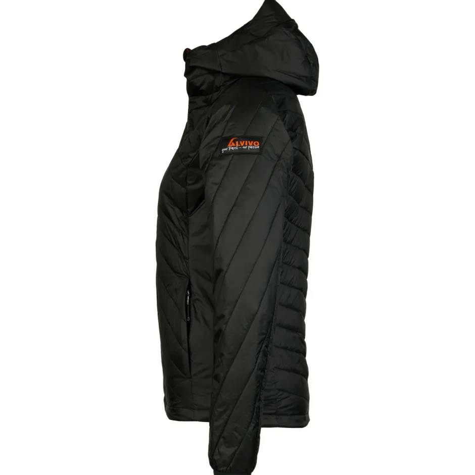 Alvivo Fahrradbekleidung|Wanderbekleidung-- Women's Galway - Kunstfaserjacke Black / Orange