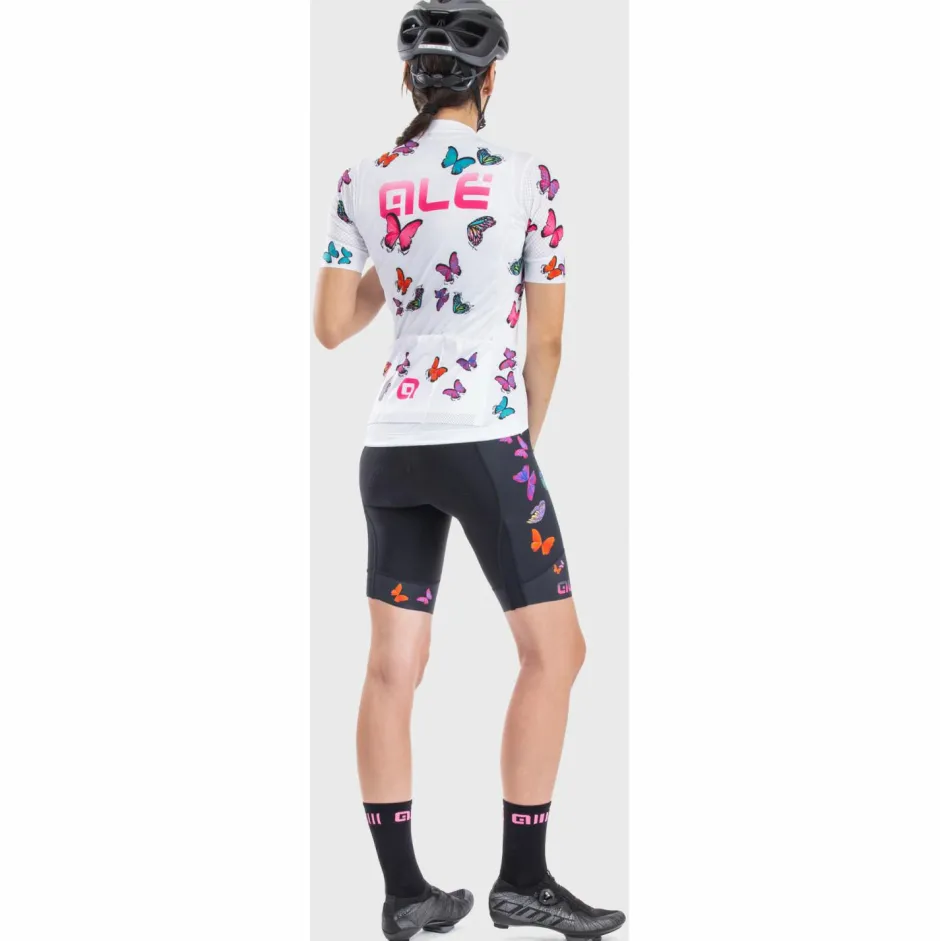 Alu00e9 Fahrradbekleidung|Radtrikots-Alé - Women's Butterfly Jersey - Radtrikot Black