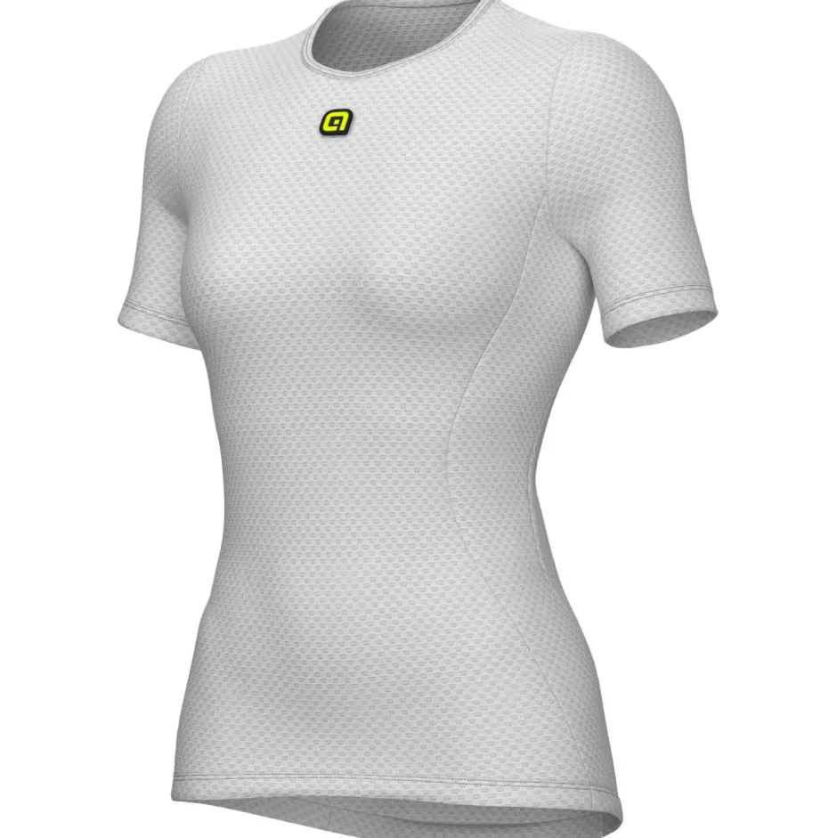 Alu00e9 Fahrradbekleidung|Unterwäsche-Alé - Women's S/S Baselayer - Kunstfaserunterwäsche White