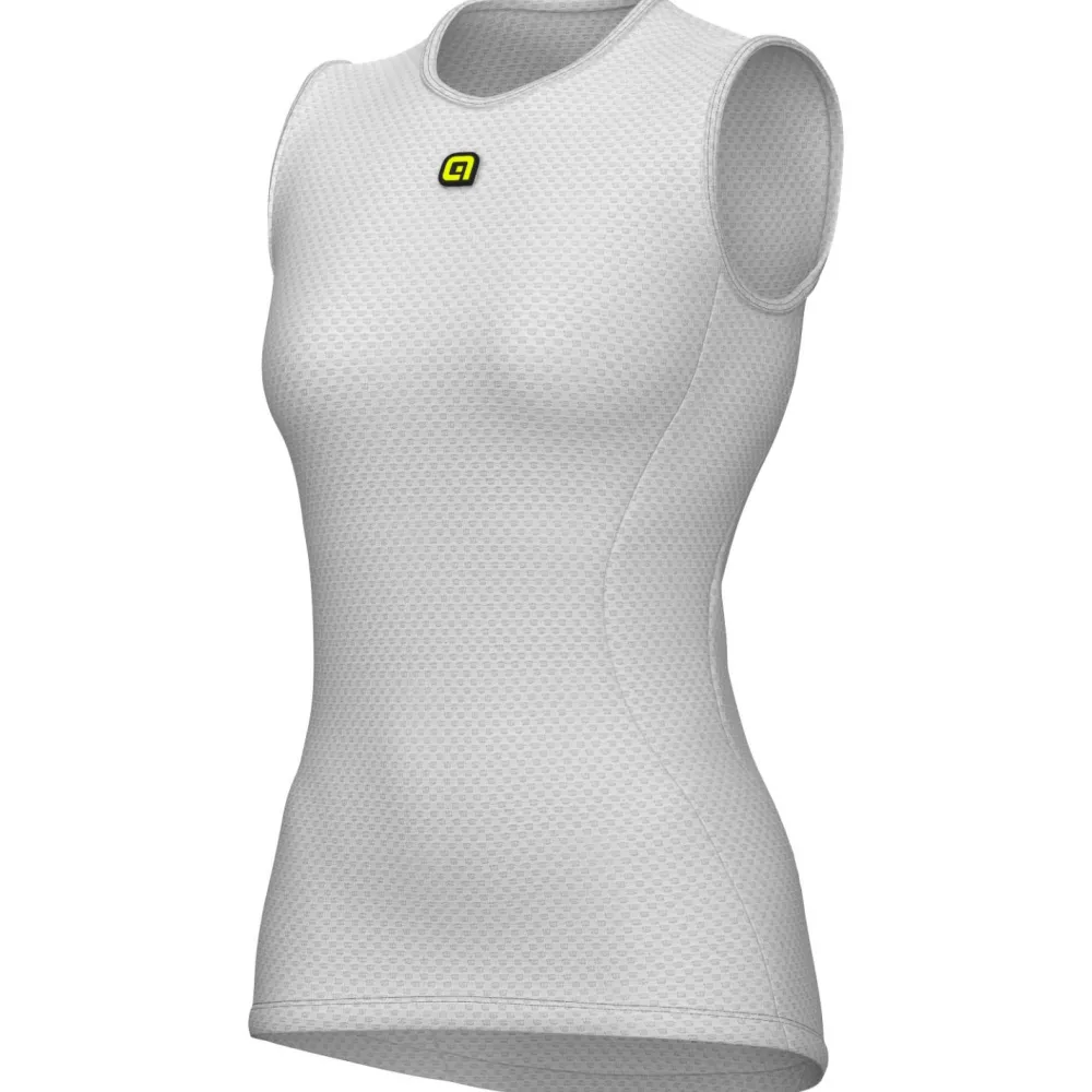 Alu00e9 Alé - Women's Velo Active Sleeveless Baselayer - Radunterhemd White Discount
