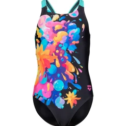 - Girl's Painting Swimsuit V Back - Badeanzug < Arena New