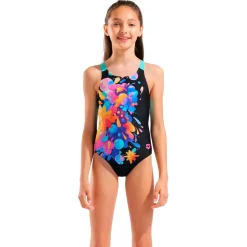 - Girl's Painting Swimsuit V Back - Badeanzug < Arena New