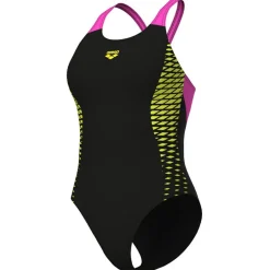 Arena Bademode-- Women's Openings Swimsuit V Back - Badeanzug Black / Turquoise