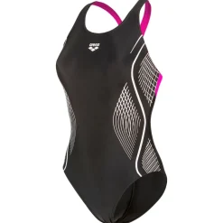 Arena - Women's Grid Swimsuit V Back Graphic - Badeanzug Online
