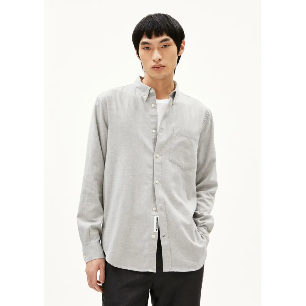 ARMEDANGELS - Araamo - Hemd Silver Melange Sale