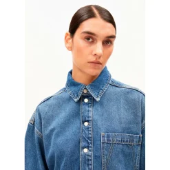ARMEDANGELS - Woen' Overized Deni hirt Dre - Keid