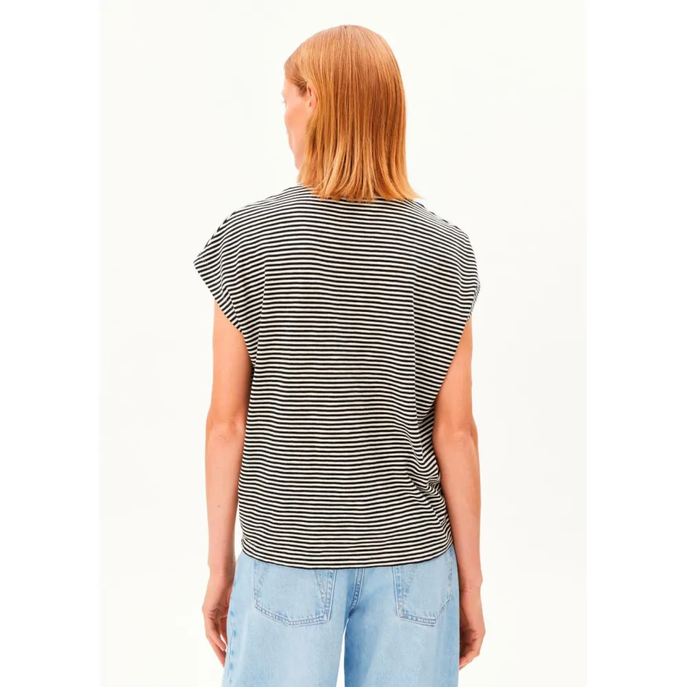 - Woen' ub Jerey tripe - T-hirt < ARMEDANGELS Hot