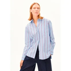 - Woen' tripe ooe hirt Boue - Bue < ARMEDANGELS Clearance