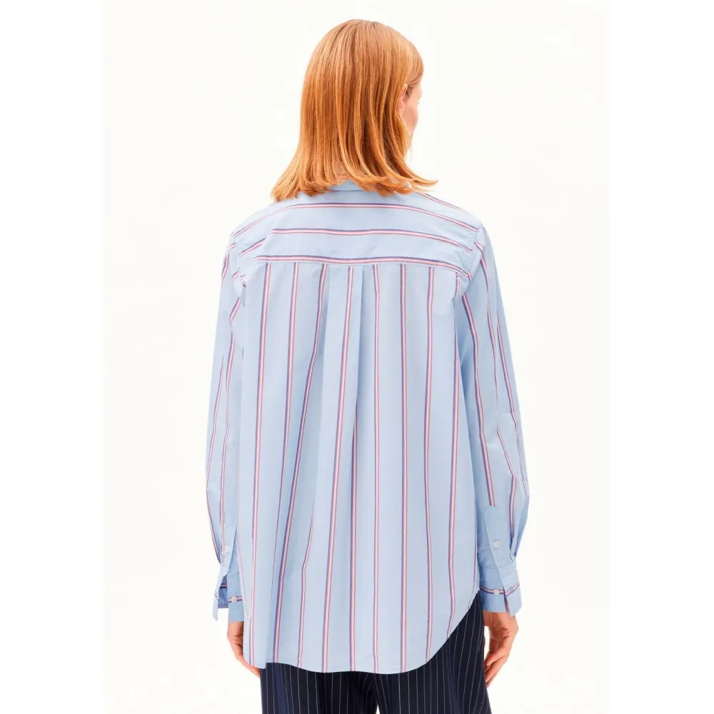 - Woen' tripe ooe hirt Boue - Bue < ARMEDANGELS Clearance