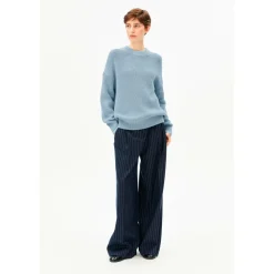 ARMEDANGELS - Women's Vanisé Knit Sweater - Pullover Blue Glow / Dark Blue Glow Discount
