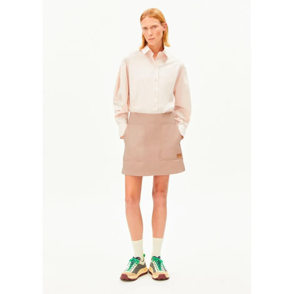 ARMEDANGELS Alltagsbekleidung-- Women's Workwear Canvas Mini Skirt - Rock True Camel